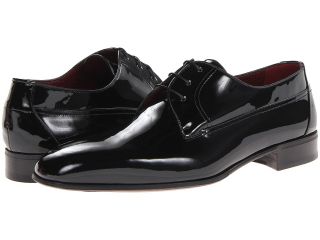a. testoni Patent Plain Toe Oxford Mens Lace up casual Shoes (Black)