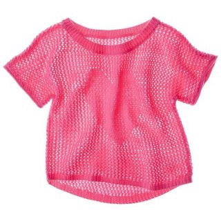 Cherokee Girls Open Knit Top   Dazzle Pink XL