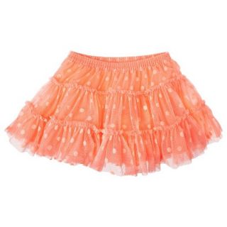 Cherokee Infant Toddler Girls Full Polkadot Skirt   Peach 4T
