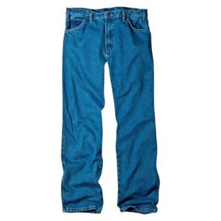 Dickies Mens Relaxed Fit Jean   Stone Washed Blue 46x32