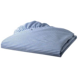 TL Care 100% Cotton Percale Fitted Crib Sheet   Chambray Stripe