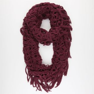 Figure 8 Link Knit Infinity Scarf Burgundy One Size For Women 223100320