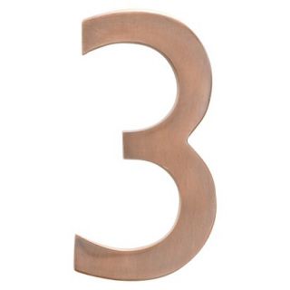 Architectural Mailboxes 5 House Number 3   Antique Copper