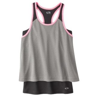 C9 by Champion Girls 2 Fer Fashion Tank Top   Gray XL