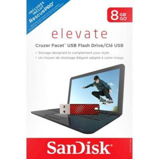 SanDisk Facet 8GB USB Flash Drive   Red (SDCZ55 008G T46R)
