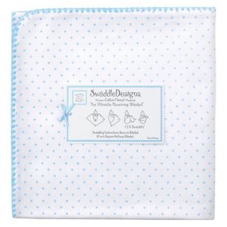 Swaddle Designs Ultimate Receiving Blanket   Blue Polka Dots