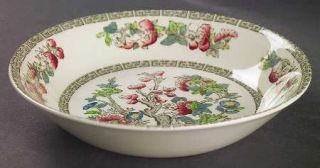 Johnson Brothers Indian Tree (Green Key, Cream) Coupe Soup Bowl, Fine China Dinn
