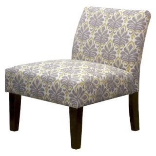 Skyline Upholstered Chair: Avington Upholstered Slipper Chair   Gray/Citrine