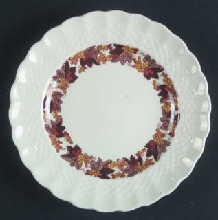 Spode Madeira Bread & Butter Plate, Fine China Dinnerware   Brown Leaves,Rust &