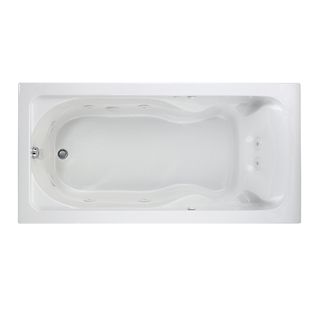 Cadet Everclean 6 foot White Whirlpool Tub With Reversible Drain