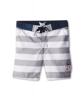 Little Marc Jacobs Striped Swim Trunks In A Bag Boys Shorts (Gray)