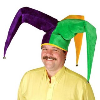 Mardi Gras Plush Floppy Jester Hat