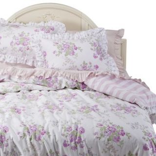 Simply Shabby Chic Essez Floral Duvet Set   White/Pink(King)
