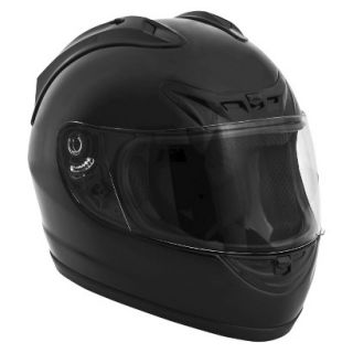 Fuel Full Face Black Motorcycle Helmet   Large