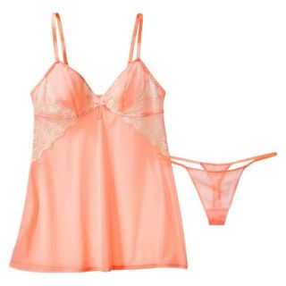 Gilligan & OMalley Womens Unlined Babydoll Set   Coral XL