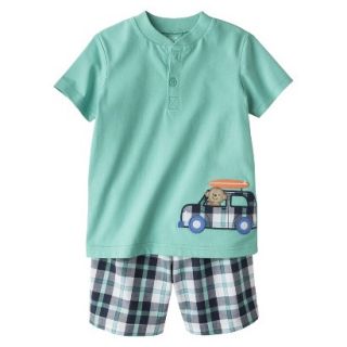 Just One YouMade by Carters Newborn Boys 2 Piece Set   Turquoise/Dark Grey NB