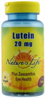 Natures Life   Lutein 20 mg.   60 Softgels