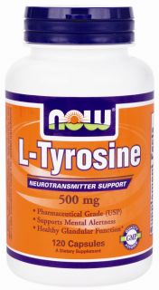 NOW Foods   L Tyrosine 500 mg.   120 Capsules