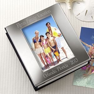 Engraved Silver Photo Frame Album   Personalized Free