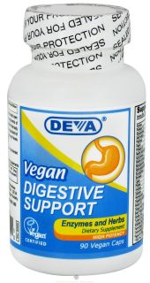 Deva Nutrition   Vegan Digestive Support Enzymes and Herbs High Potency   90 Vegetarian Capsules