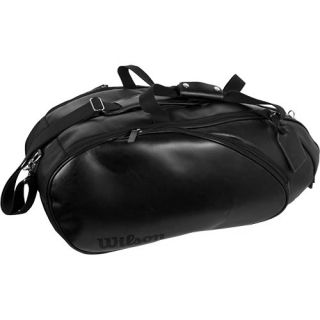 Wilson Leather 6 Pack Bag Black: Wilson Tennis Bags