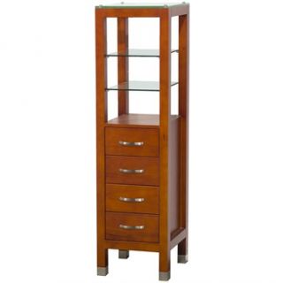 Tavello Wood Bathroom Cabinet   Cherry by Wyndham Collection