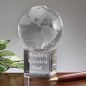 Personalized Crystal Globe Keepsake Gift