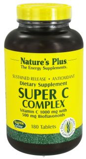 Natures Plus   Super C Complex Sustained Release 1000 mg.   180 Tablets