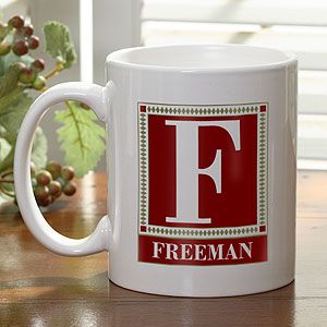 Personalized Coffee Mugs with Monogram   Letter Perfect