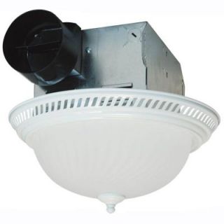 Air King Decorative White 70 CFM Ceiling Exhaust Fan with Light DRLC703