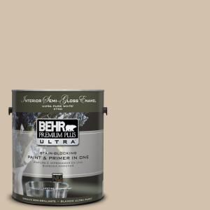 BEHR Premium Plus Ultra 1 gal. #PPU7 8 Baja Semi Gloss Enamel Interior Paint 375001