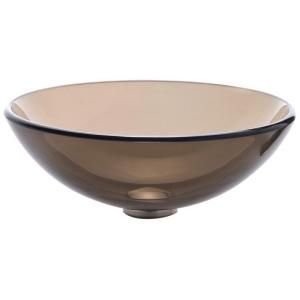 KRAUS Glass Vessel Sink in Clear Brown GV 103 14