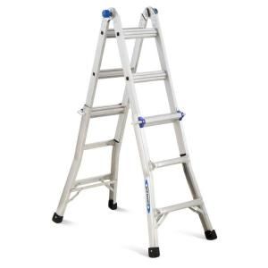 Werner 13 ft. Aluminum Telescoping Multi Position Ladder with 300 lb. Load Capacity Type IA Duty Rating MT 13