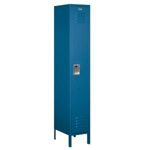 Salsbury Industries 51000 Series 15 in. W x 78 in. H x 18 in. D Single Tier Extra Wide Metal Locker Assembled in Blue 51168BL A