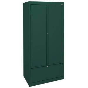 Sandusky Systems Series 30 in. W x 64 in. H x 18 in. D Storage Cabinet with File Drawer in Forest Green HADF301864 08