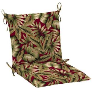 Hampton Bay Chili Tropical Mid Back Outdoor Chair Cushion (2 Pack) DISCONTINUED AB80552B 9D2