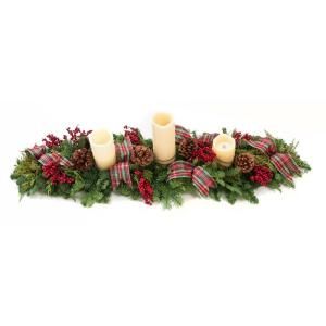 P. Allen Smith Classic Collection Noble Fir Mantlepiece Candle Holder with Fragrant Cedar : Sold Out for the Season   DISCONTINUED 838420wk7