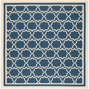 Safavieh Courtyard Navy/Beige 6.6 ft. x 6.6 ft. Square Area Rug CY6916 268 7SQ