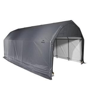 ShelterLogic 12 ft. x 24 ft. x 11 ft. Grey Cover Barn Shelter 90153.0