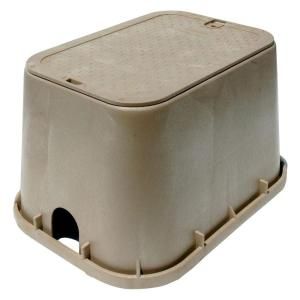 NDS Standard Series Sand/Sand 14 in. x 19 in. Valve Box with Overlapping ICV Cover 113BC SAND