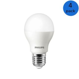 Philips 60W Equivalent Bright White (3000K) A19 LED Light Bulb (4 Pack) 429381