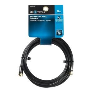 CE TECH 6 ft. 16 Gauge RG 6 Coaxial Cable   Black RG6 OPP 06B