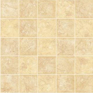The Wallpaper Company 8 in. x 10 in. Yellow Ceramic Tile Wallpaper Sample WC1281953S