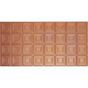 Global Specialty Products Dimensions Faux 2 ft. x 4 ft. Tin Style Ceiling and Wall Tiles in Copper 204 01