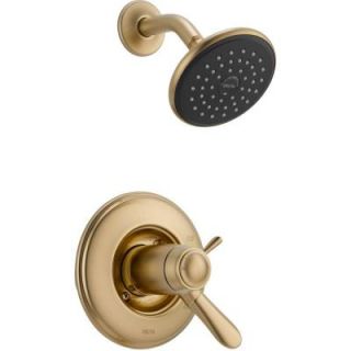 Delta Lahara 1 Handle 1 Spray Raincan Tub and Shower Faucet Trim Kit in Champagne Bronze (Valve Not Included) T17T238 CZ