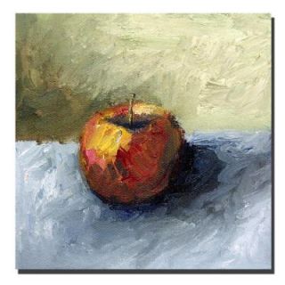 Trademark Fine Art 14 in. x 14 in. Apple Still Life with Grey and Olive Canvas Art MC001 C1414GG
