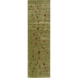 Nourison Rug Boutique Cherry Blossom Green 2 ft. 3 in. x 8 ft. Runner 538161