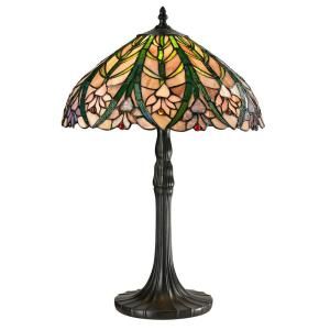 Dale Tiffany Cactus Bloom 21.5 in. Tiffany Antique Bronze Table Lamp STT13017