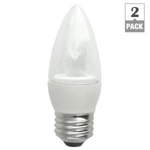 TCP 25W Equivalent Soft White (2700K) Blunt Tip Medium Base Deco LED Light Bulb (2 Pack) RLDT4W27K2