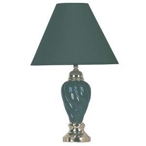 ORE International 22 in. Ceramic Green Table Lamp 6116GN